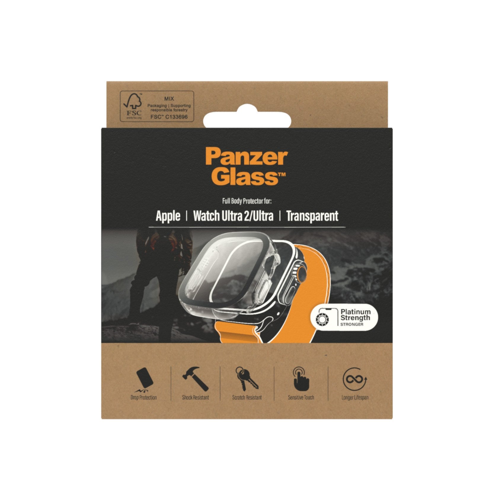 PanzerGlass® Screen Protector Full Body Apple Watch Ultra 2 | Ultra | 49mm | Transparent